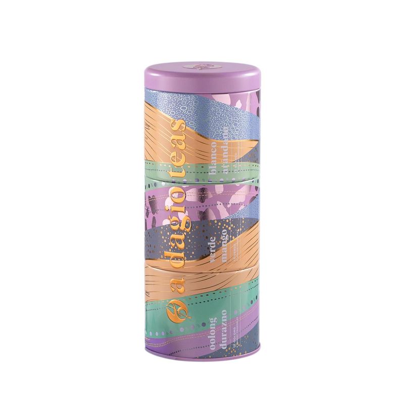 Te Triple Tin Colors 24 Teabags Lila