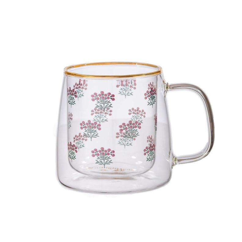 Taza Doble Vidrio Purple Bouquet 400 ml-0