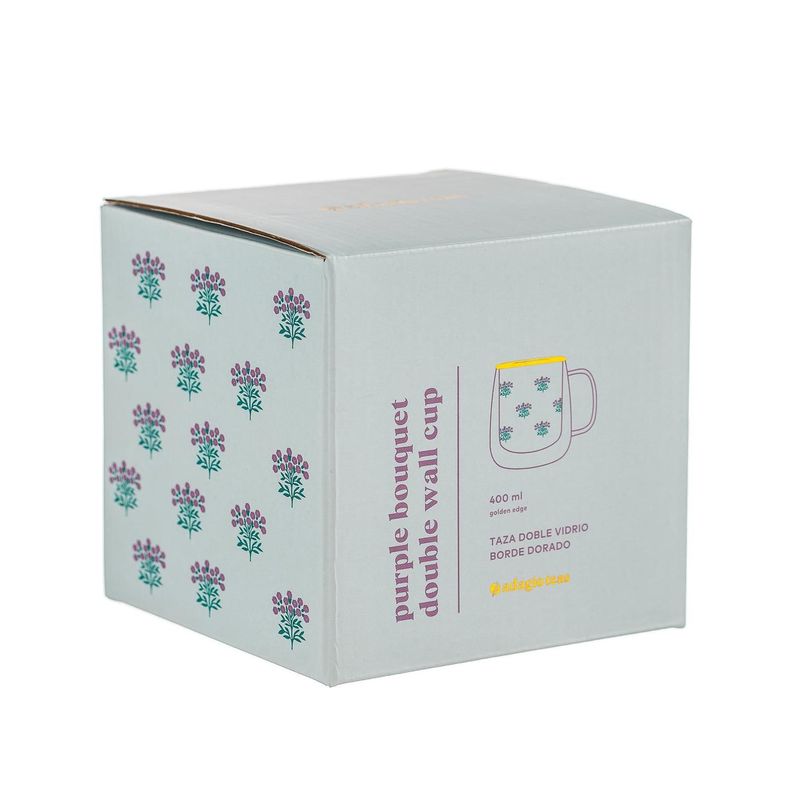 Taza Doble Vidrio Purple Bouquet 400 ml-2