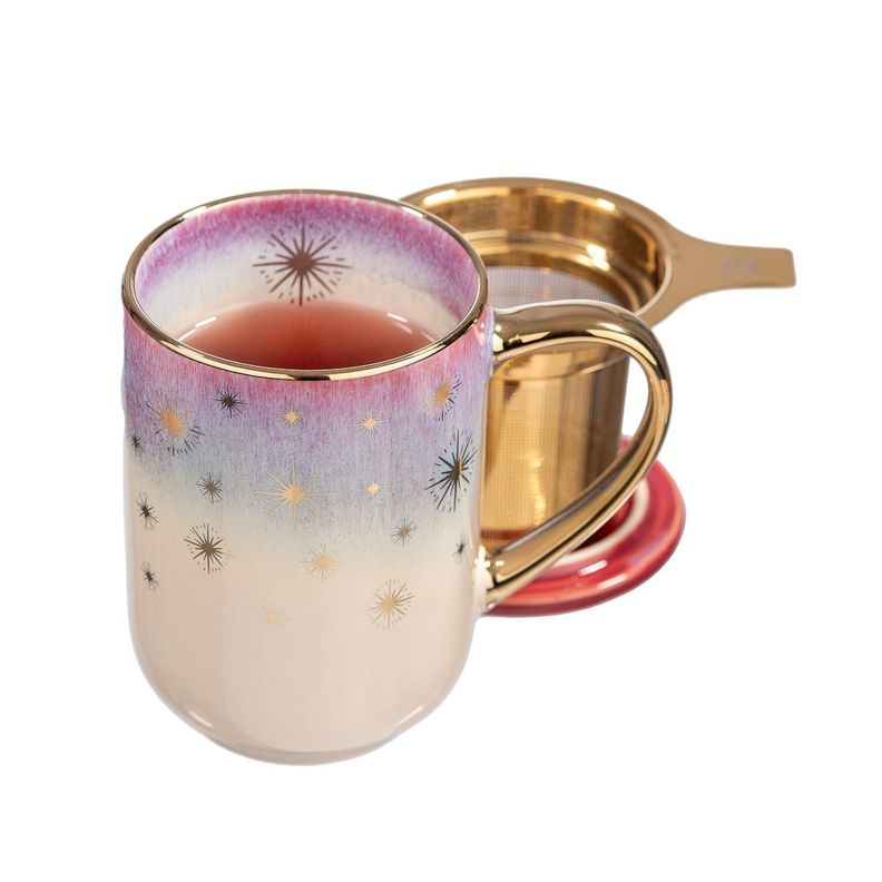Mug Bhoro Cerámica Fucsia 425 ml-1