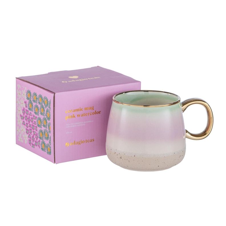Taza Cerámica Rosada 450 ml-3