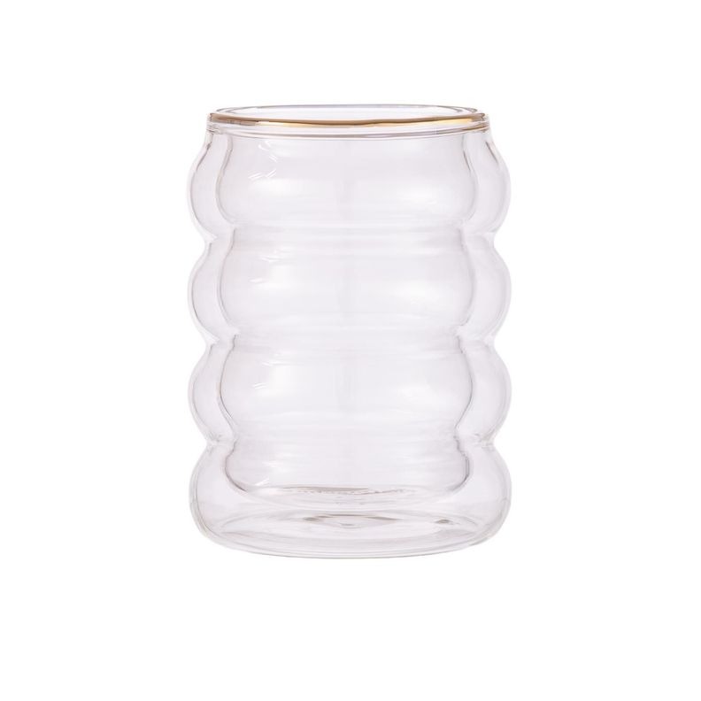 Vaso Doble Vidrio Matcha Shape 400 ml Blanco