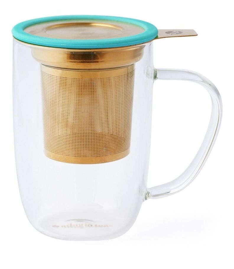 Mug Bhoro Turquesa Dorado 470 ml-0