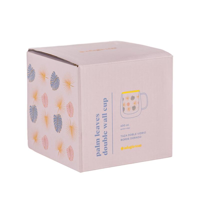 Taza Doble Vidrio Palm Leaves 400 ml-2
