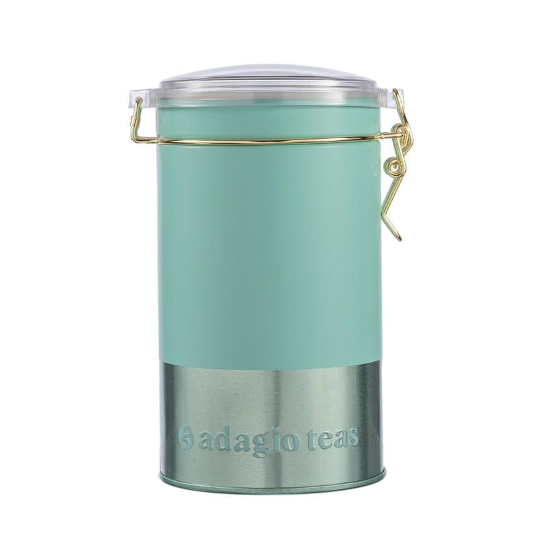 Tarro Grande Pastel Verde Almacenador de Té 8 Oz-0
