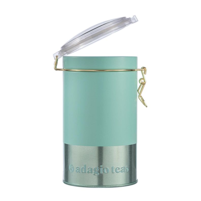 Tarro Grande Pastel Verde Almacenador de Té 8 Oz-1