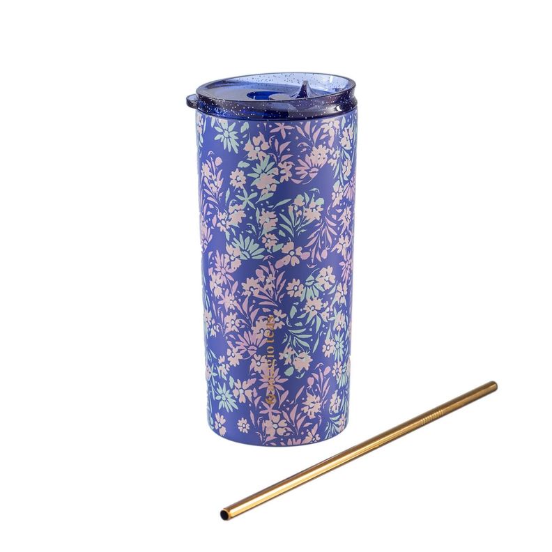 Tumbler Flores Azul 470 ml-2