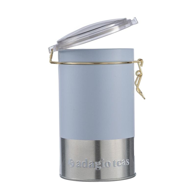 Tarro Grande Pastel Azul Almacenador de Té 8 Oz-1