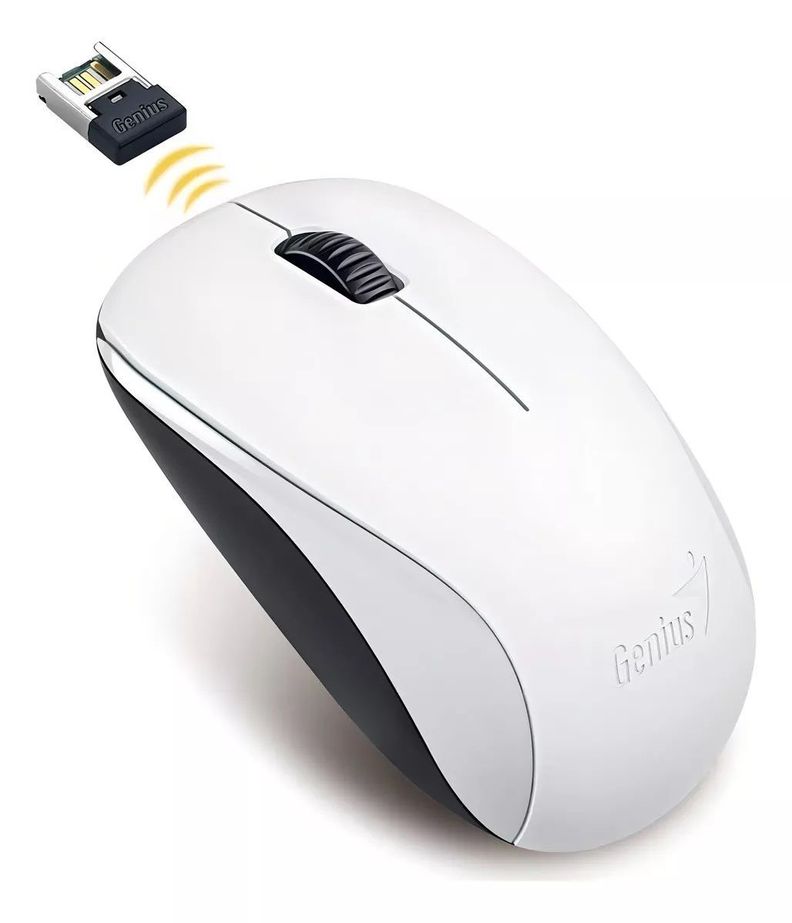 Mouse Genius NX-7000, 3 Botones, 1.200 DPI, inalámbrico 2.4GHz, Blanco-3