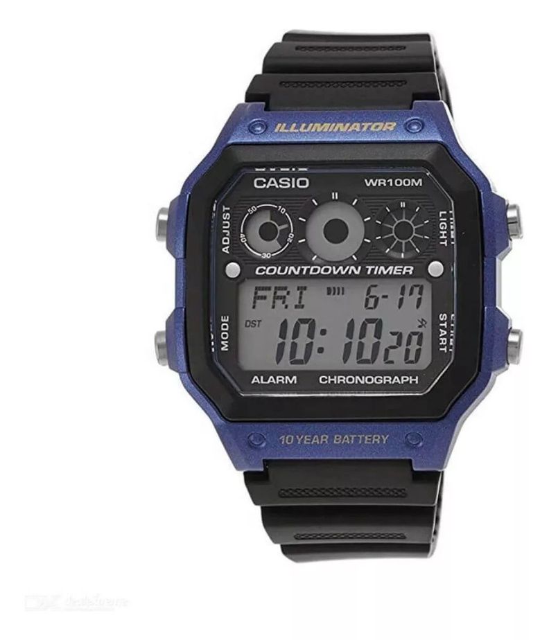 Reloj De Pulsera Casio Ae1300wh-2avdf Cuarzo Hombre - Azul-0