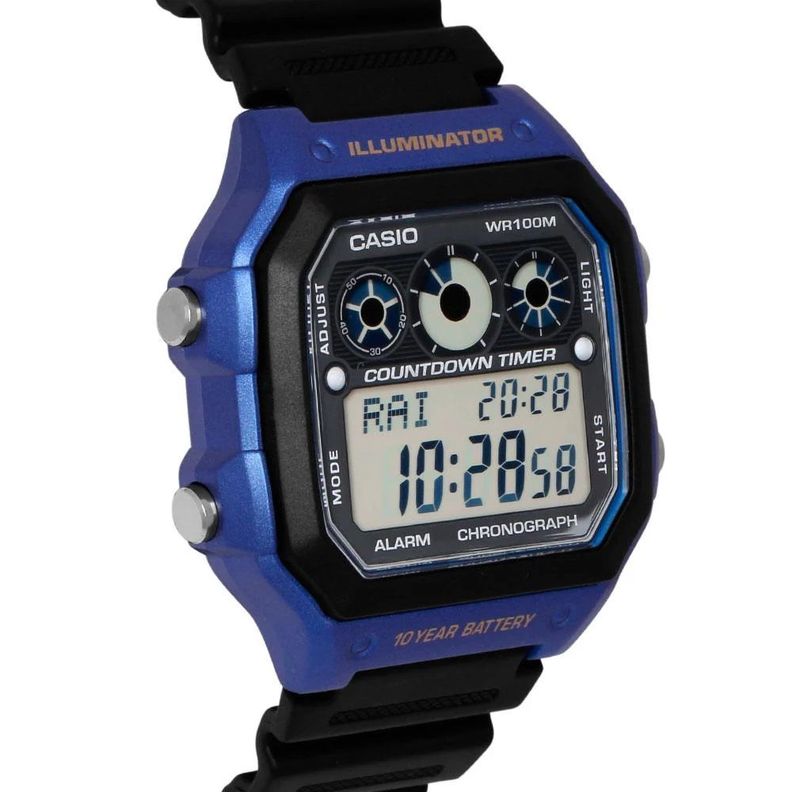 Reloj De Pulsera Casio Ae1300wh-2avdf Cuarzo Hombre - Azul-1