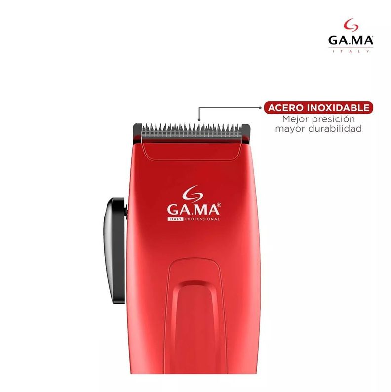 Cortapelos Clipper Gm 562 Motor Magnético 24 Piezas Rojo-3