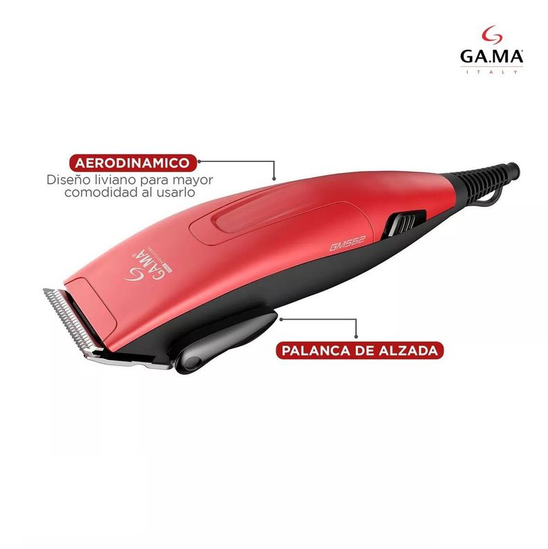 Cortapelos Clipper Gm 562 Motor Magnético 24 Piezas Rojo-4