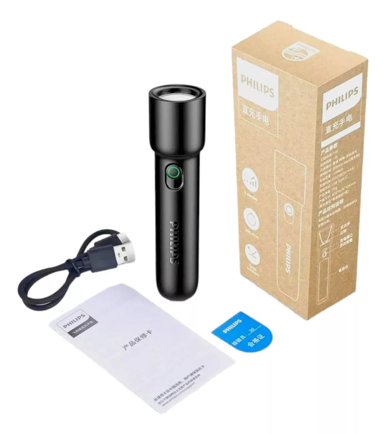 Linterna Recargable Philips Sfl1235 3w 260min Usb C-1