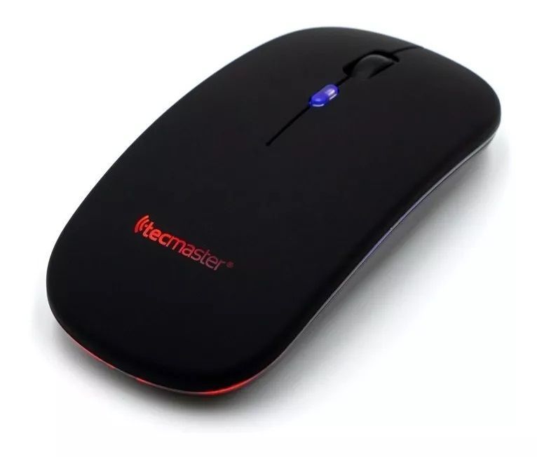 Tecmaster Mouse Recargable Plano Rgb Inalambrico Dual-2