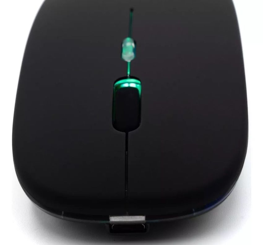 Tecmaster Mouse Recargable Plano Rgb Inalambrico Dual-3
