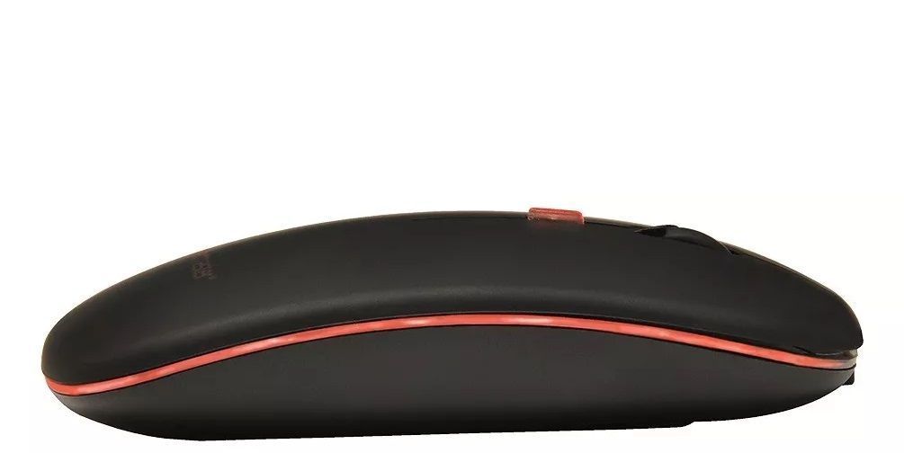 Tecmaster Mouse Recargable Plano Rgb Inalambrico Dual-4