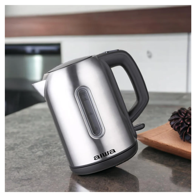 Hervidor De Acero Inoxidable 1.7l Aiwa 2200w Aw-jd1402a-2