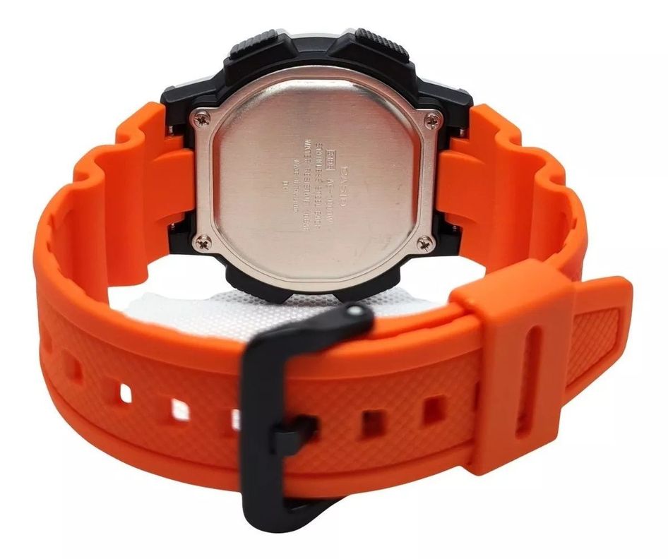 Reloj De Pulsera Casio Hombre Ae-1000w-4bvdf Original Naranja-3