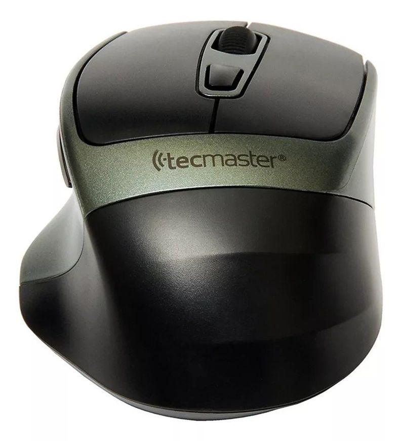 Mouse Tecmaster Dual Bluetooth Recargable Inalámbrico Negro-1