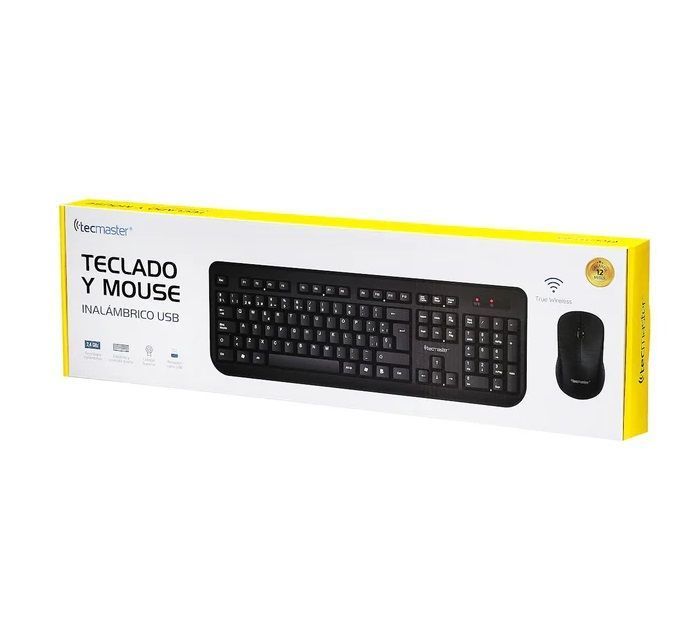 Kit Teclado Y Mouse Inalambrico Tecmaster TM-100512-1