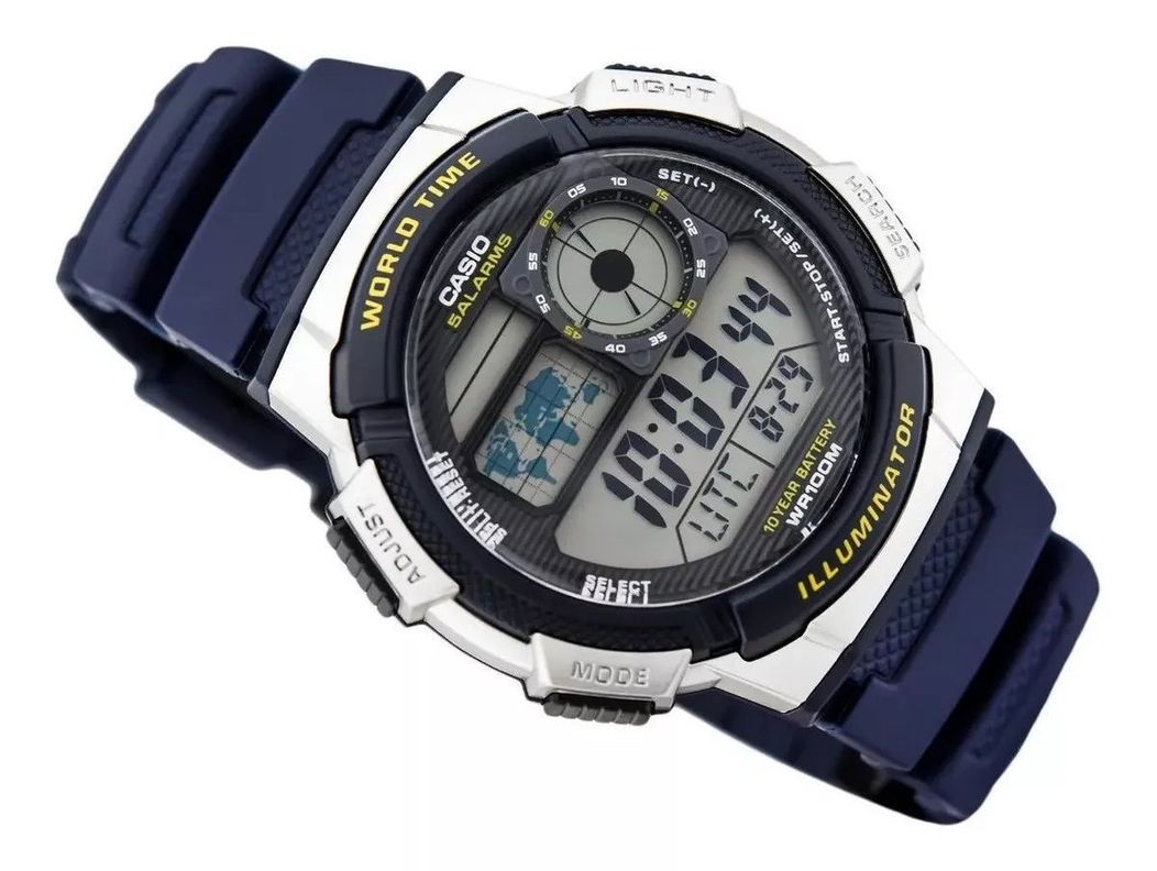 Reloj De Pulsera Casio Ae-1000w-2avdf Original Casio Hombre-1