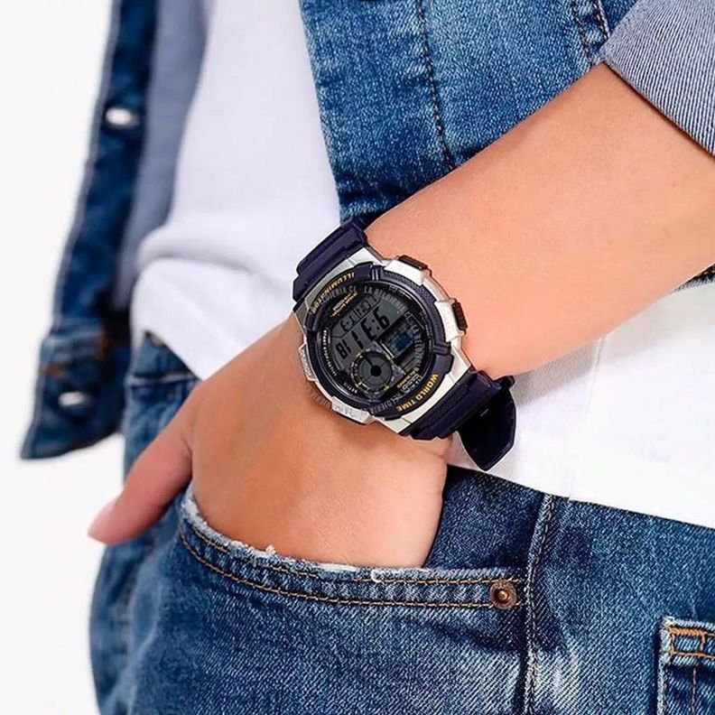 Reloj De Pulsera Casio Ae-1000w-2avdf Original Casio Hombre-7