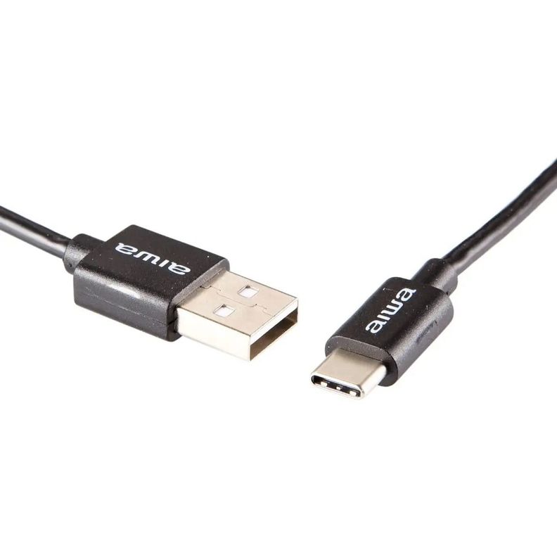 Cable Usb A Usb Tipo C 1,2 Mts Aiwa Awcs1c4b Color Negro-2