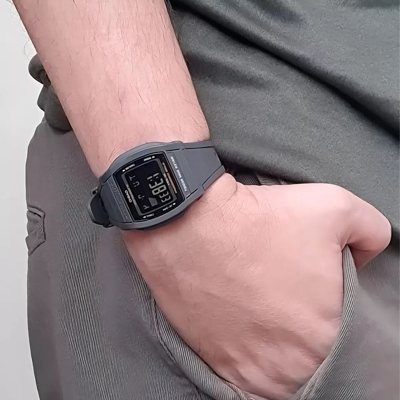 Reloj De Pulsera Digital Gris Casio W-201-1bvdf Para Hombre-2