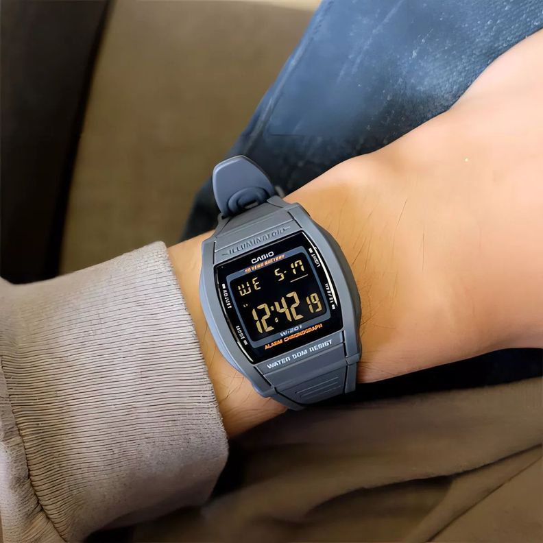 Reloj De Pulsera Digital Gris Casio W-201-1bvdf Para Hombre-3
