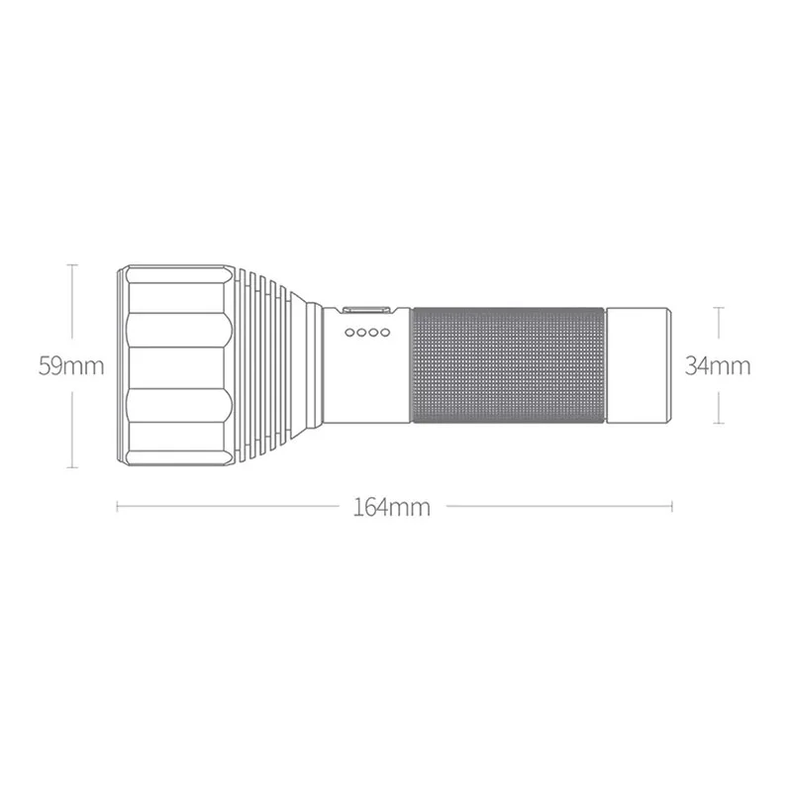 Linterna Aluminio Nextool 2000 Lumenes 380 Mts Recargable-3