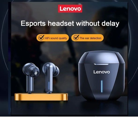 Auriculares in-ear gamer inalámbricos Lenovo XG01 gris con luz LED-1