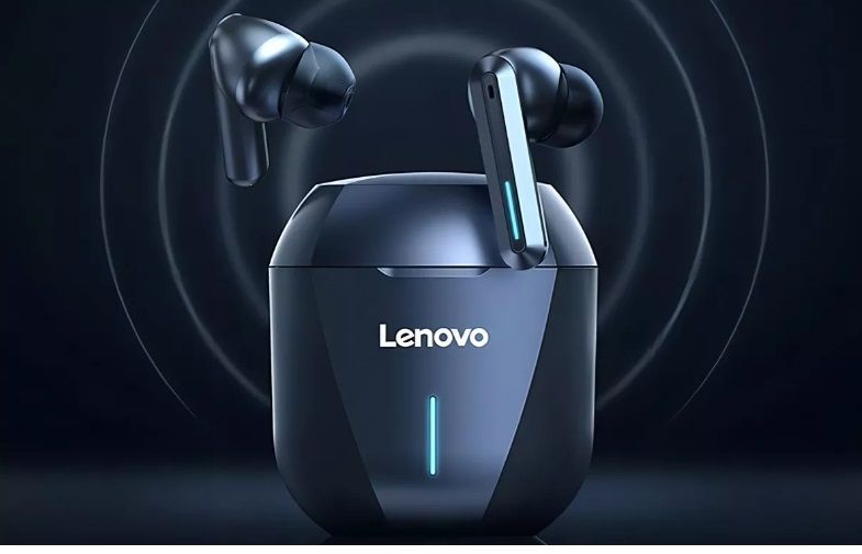 Auriculares in-ear gamer inalámbricos Lenovo XG01 gris con luz LED-2