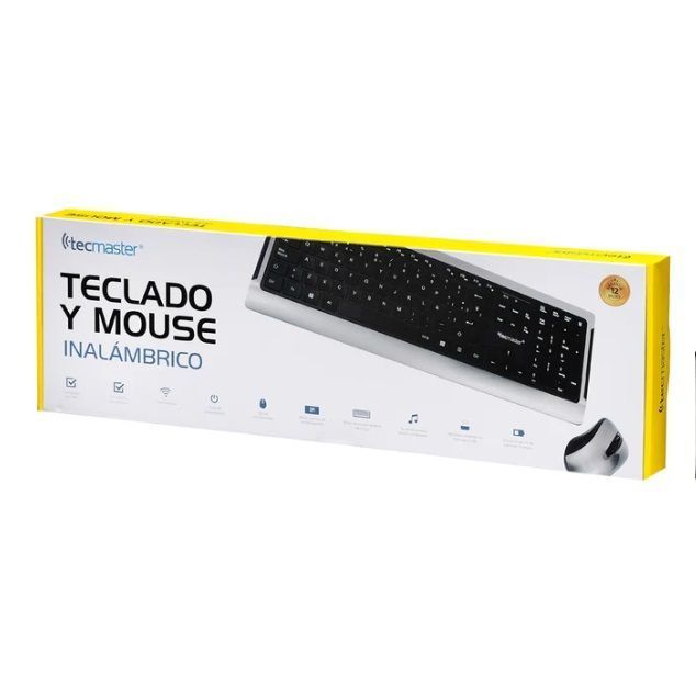 Kit Teclado Y Mouse Inalambrico Español Tecmaster TM-CMT-LD100-1