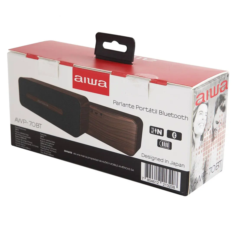 Parlante Portatil Bluetooth Aiwa Awp-70bt Aux-3