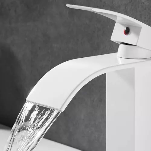 Llave Lavamanos Griferia De Baño Blanco -1
