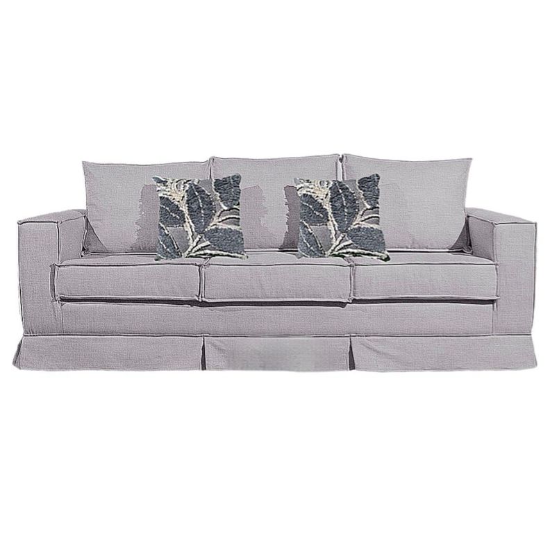 Sofa premium resortes gris  modelo Pompeya-0