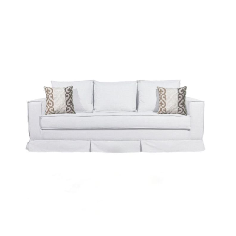 Sofa  resortes blanco invierno mod Milano-0