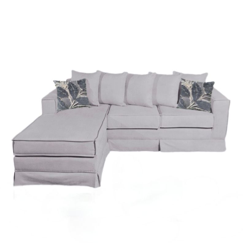 Sofa seccional inter Provenza gris resortes -0