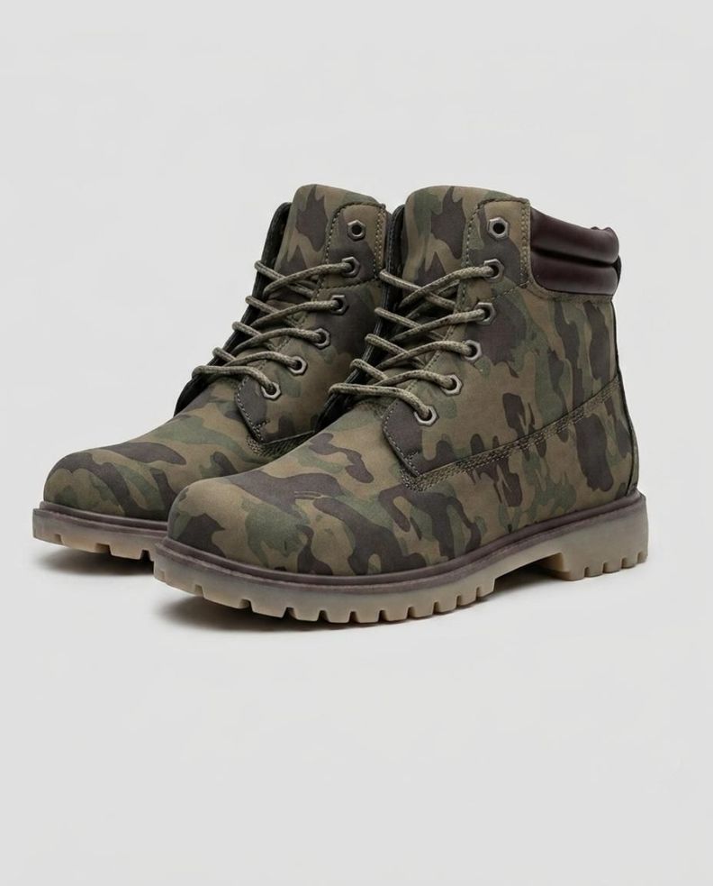Botines Mujer Combat Camuflaje