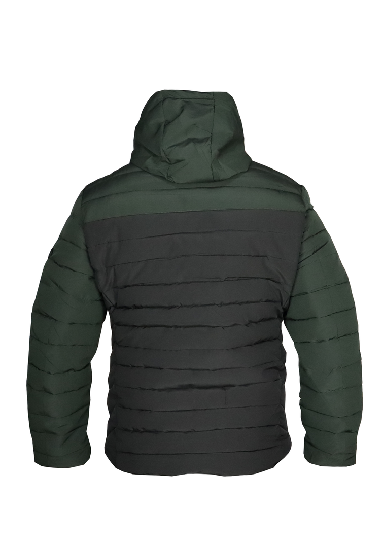Parka para hombre básica con gorro y cierre frontal-2