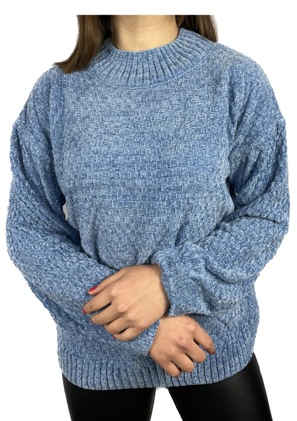 SWEATER MODELO CHENILLE PARA MUJER-0