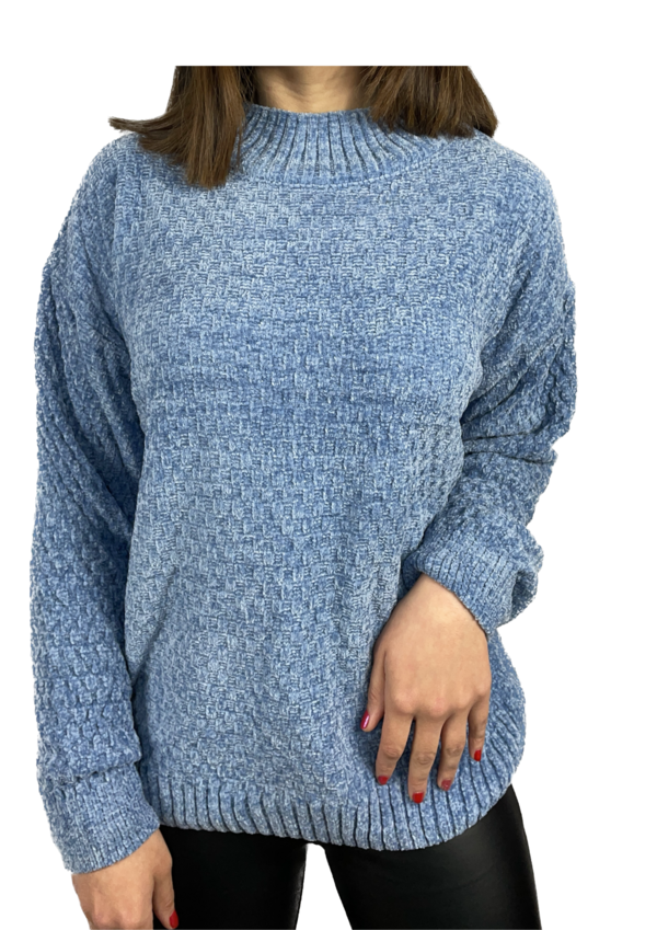 SWEATER MODELO CHENILLE PARA MUJER-1