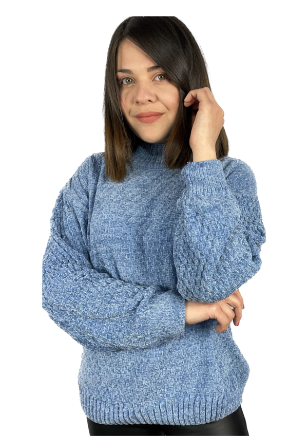 SWEATER MODELO CHENILLE PARA MUJER-3