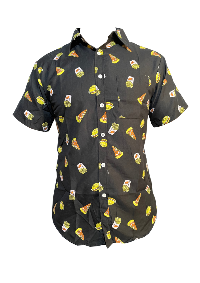 CAMISAS GUAYABERAS PARA HOMBRE ESTAMPADO PIZZA-0