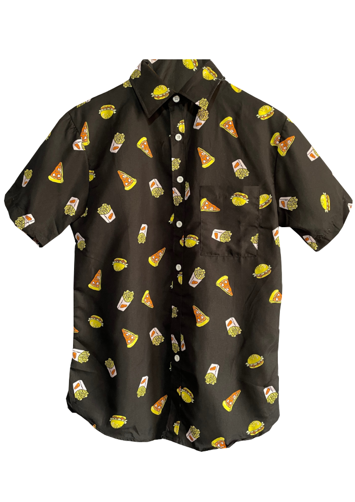 CAMISAS GUAYABERAS PARA HOMBRE ESTAMPADO PIZZA-1