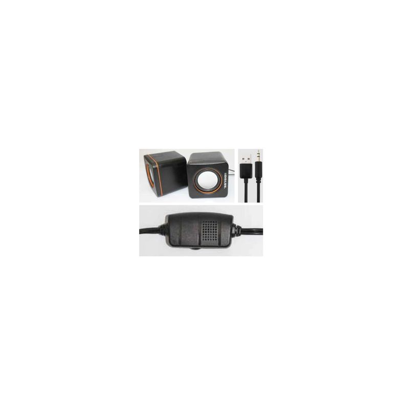 Parlantes Mini Usb 2.0 para Notebook Black-1
