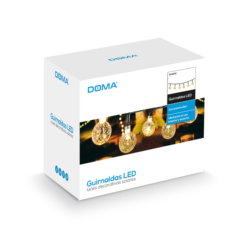 Guirnaldas Solar Led Doma Luz Multicolor 20 Piezas -3