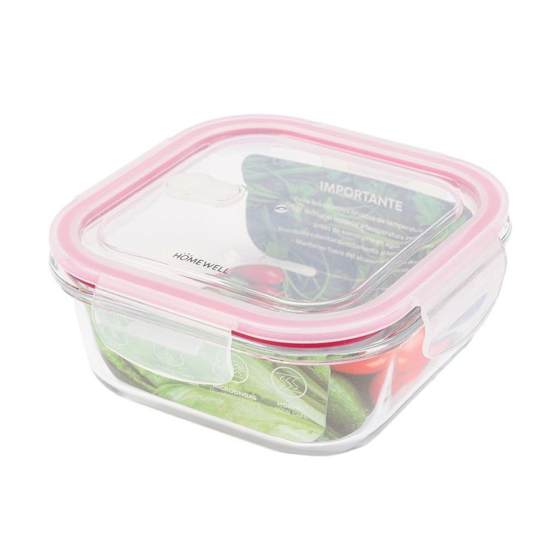 Contenedor Hermetico Vidrio Cuadrado 800ml-0