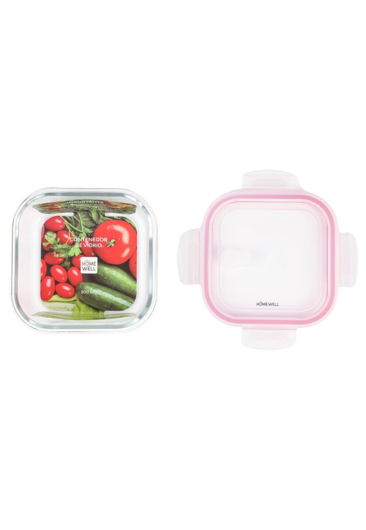 Contenedor Hermetico Vidrio Cuadrado 800ml-1